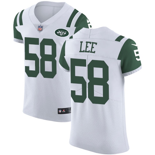 Nike Jets #58 Darron Lee White Men's Stitched NFL Vapor Untouchable Elite Jersey - Click Image to Close